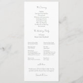 Trendy Mint Groen Monogrammed Initialen Bruiloft Programmakaart (Achterkant)