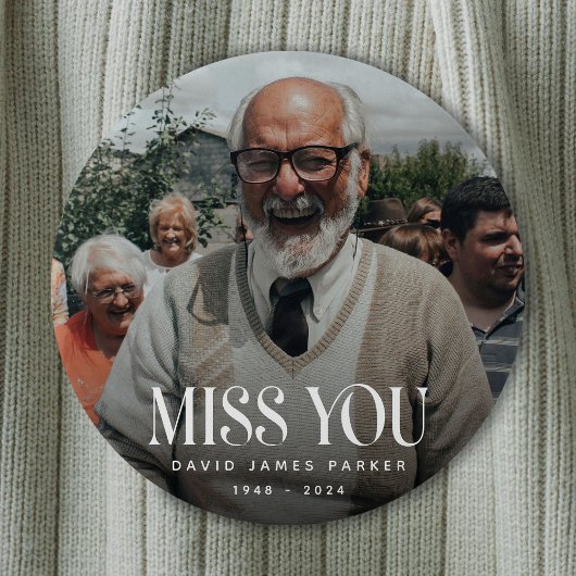 Trendy Miss You 'Memorial Foto Ronde Button 4,0 Cm