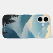Trendy Misty Mountain Serenity | Natuur Uitzicht Case-Mate iPhone Case (Achterkant (horizontaal))