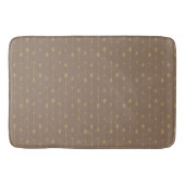 Trendy Mocha Brown & Gold Boho Arrows Bath Mat (Voorkant)
