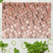 Trendy Mocha Mousse 3D Cube Keukenhanddoek (Gevouwen)