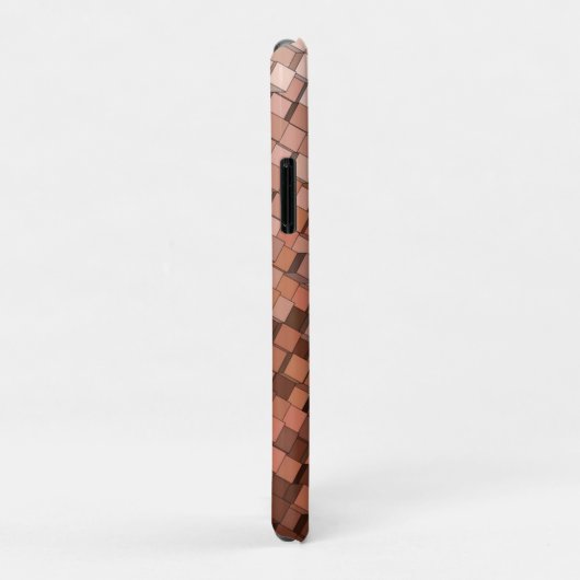Trendy Mocha Mousse 3D kubus patroon Case-Mate iPhone Case (Achterkant/rechts)