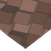 Trendy Mocha Mousse 3D Kubus Patroon Tafelkleed (Gekanteld)