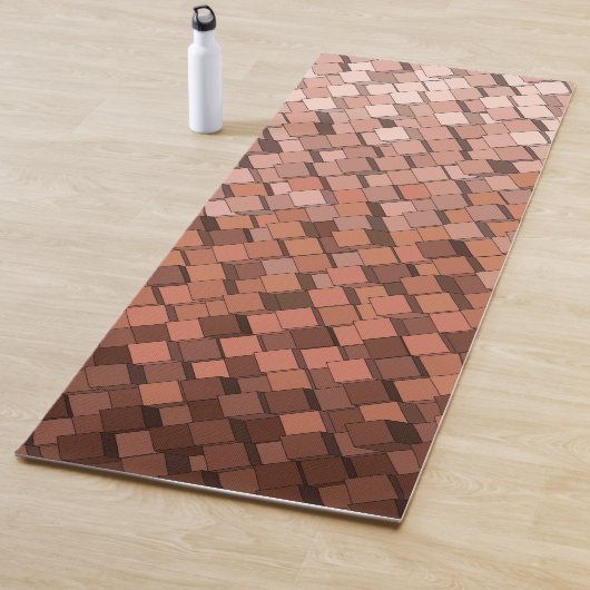 Trendy Mocha Mousse 3D Kubus Patroon Yoga Mat (In situ)