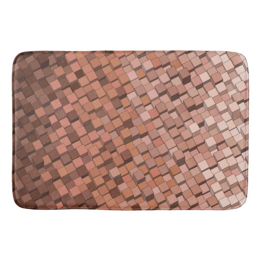 Trendy Mocha Mousse geometrisch Badmat (Voorkant)