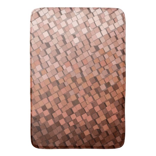 Trendy Mocha Mousse geometrisch Badmat (Voorkant Verticaal)