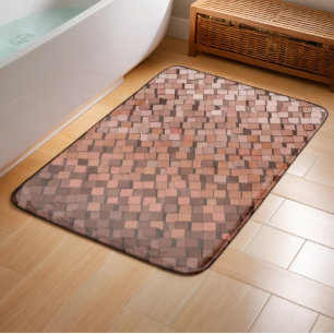 Trendy Mocha Mousse Geometrisch Badmat