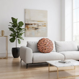 "Trendy Mocha Mousse Geometrische 3D Kubus Rond Kussen