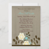 Trendy Mod Flower Bridal Shower Invitation Kaart (Voorkant)