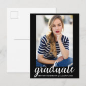 Trendy Mode Afstuderen Foto aankondiging (Voorkant / Achterkant)
