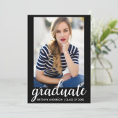 Trendy Mode Afstuderen Foto aankondiging (Staand voorkant)