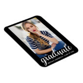 Trendy Mode Afstuderen Foto aankondiging Magneet (Rechterzijde)