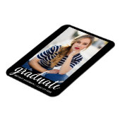 Trendy Mode Afstuderen Foto aankondiging Magneet (Linkerzijde)