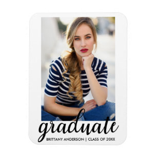 Trendy Mode Afstuderen Foto aankondiging W Magneet