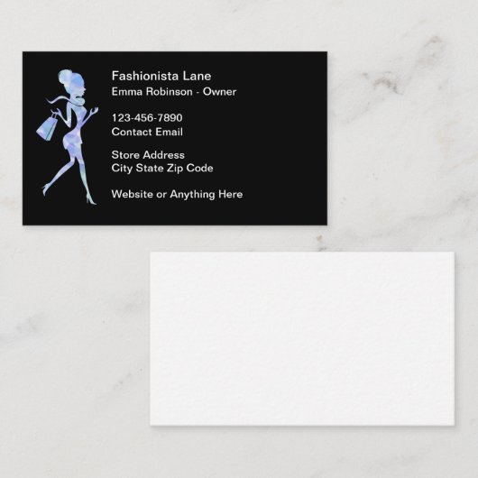 Trendy Mode Beauty Retail Store Afsprakenkaartje (Voorkant / Achterkant)