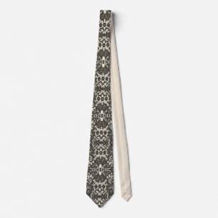 Trendy mode beige zwart Lace Stropdas