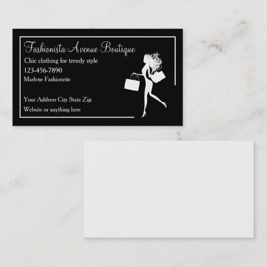 Trendy Mode Boutique Apparel Store Visitekaartje (Voorkant / Achterkant)