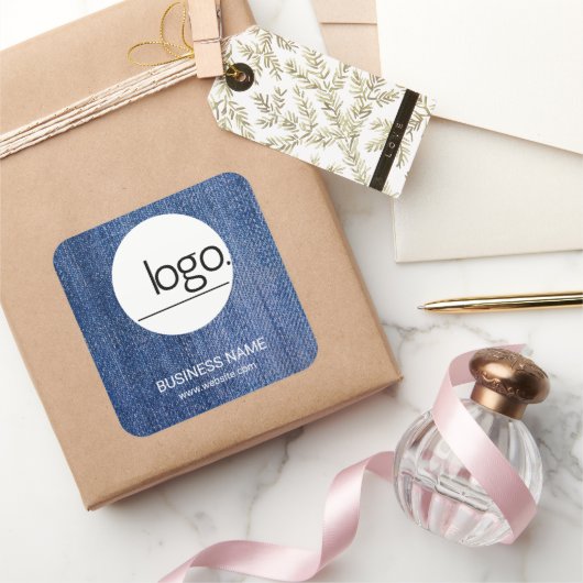 TRENDY MODE DEMIN BLAUW BUSINESS LOGO STICKER (Geschenken)