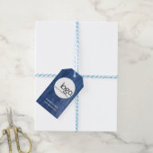 TRENDY MODE DEMIN BLAUW NATUURLIJKE BEDRIJFSTAK LO CADEAULABEL (Met Touw)