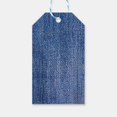 TRENDY MODE DEMIN BLAUW NATUURLIJKE BEDRIJFSTAK LO CADEAULABEL (Achterkant)