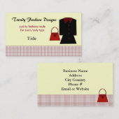 Trendy Mode Design Business Visitekaartje (Voorkant / Achterkant)