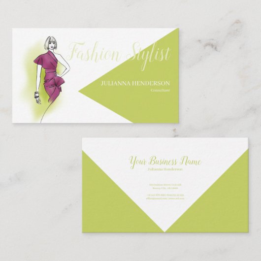 Trendy Mode Design Visitekaartje (Voorkant / Achterkant)