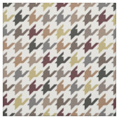 Trendy mode Earth tone houndstooth-patroon Stof (Swatch)