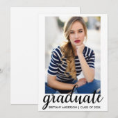 Trendy mode eindexamen foto aankondiging W (Voorkant / Achterkant)