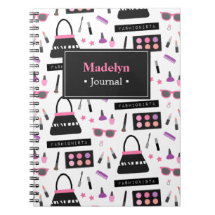 Trendy Mode Fashionista Make-up Meisjes Notitieboe Notitieboek