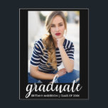 Trendy Mode Graduation Party Fotouitnodiging B Uitnodiging Briefkaart<br><div class="desc">Modern Trendy Mode Graduation Party Photo Invitation Briefkaart</div>
