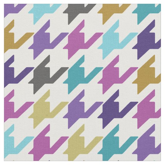 Trendy mode kleurig houndstooth-patroon stof (Close Up)