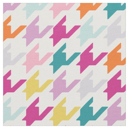 Trendy mode kleurig houndstooth-patroon stof (Close Up)
