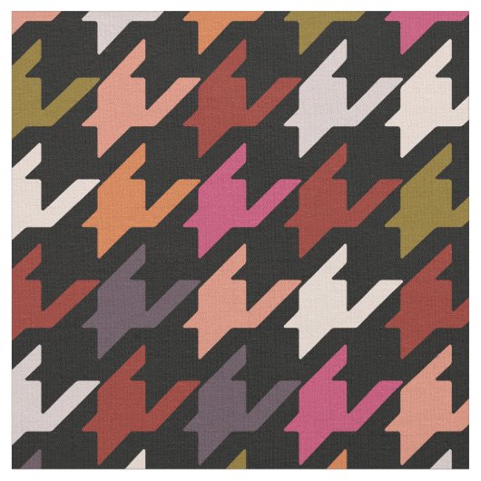 Trendy mode kleurig houndstooth-patroon stof (Close Up)