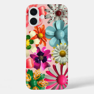 Trendy Mode MOD Daisy Happy Colorful Flowers C iPhone 16 Plus Hoesje