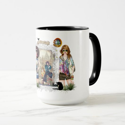 Trendy Mode Models Mok (Voorkant rechts)