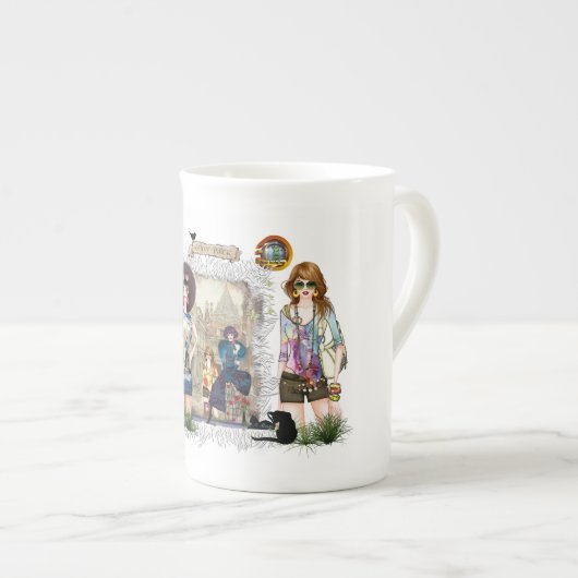 Trendy Mode Models Porselein Kop (Voorkant rechts)