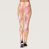 Trendy Mode Modern Lichtroze Gele Tie Dye Leggings (Achterkant)