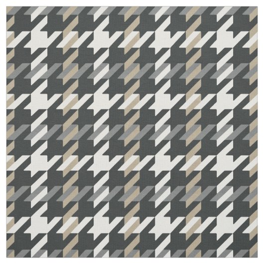 Trendy mode neutraal houndstooth plaid patroon stof (Swatch)