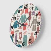 Trendy Mode Patroon Stijlvolle kleding Grafische Grote Klok (Hoek)