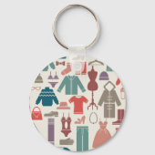 Trendy Mode Patroon Stijlvolle kleding Grafische Sleutelhanger (Voorkant)