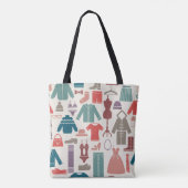 Trendy Mode Patroon Stijlvolle kleding Grafische Tote Bag (Achterkant)