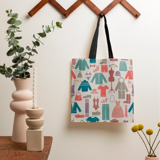 Trendy Mode Patroon Stijlvolle kleding Grafische Tote Bag