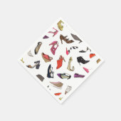 Trendy mode schoenen, papieren servetten (Hoek)