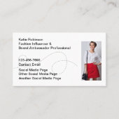 Trendy Mode Social Media Influencer Visitekaartje (Voorkant)