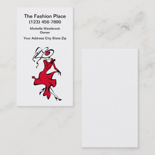 Trendy Mode Thema Visitekaartje (Voorkant / Achterkant)