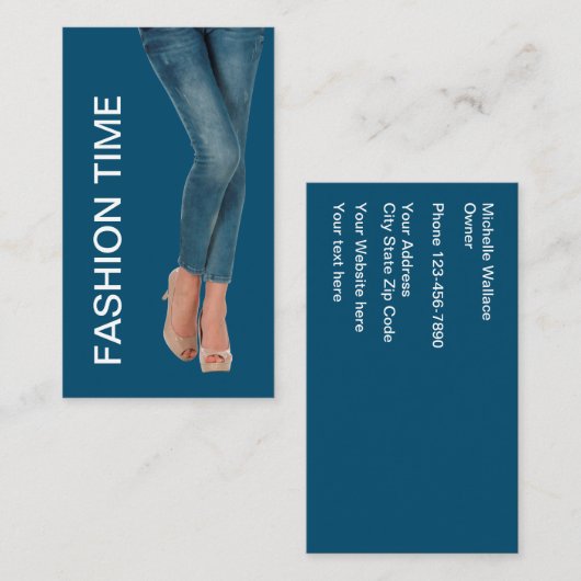 Trendy Mode Thema Visitekaartje (Voorkant / Achterkant)