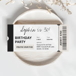 Trendy Modern 30ste verjaardag Party Ticket Kaart<br><div class="desc">Trendy moderne 30e verjaardag Party Ticket uitnodiging</div>