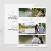 Trendy Modern 3 Wedding Engagement Photos Collage (Voorkant / Achterkant)