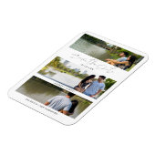 Trendy Modern 3 Wedding Engagement Photos Collage Magneet (Linkerzijde)