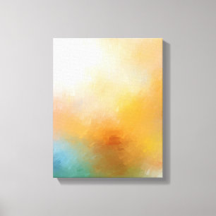 Trendy Modern Abstract Art Red Yellow Blue Canvas Afdruk